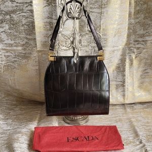 Vintage ESCADA crocodile embossed bag